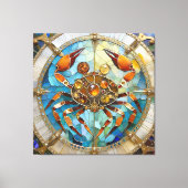 Dierenriem - Kanker De Krab Canvas Afdruk (Voorkant)
