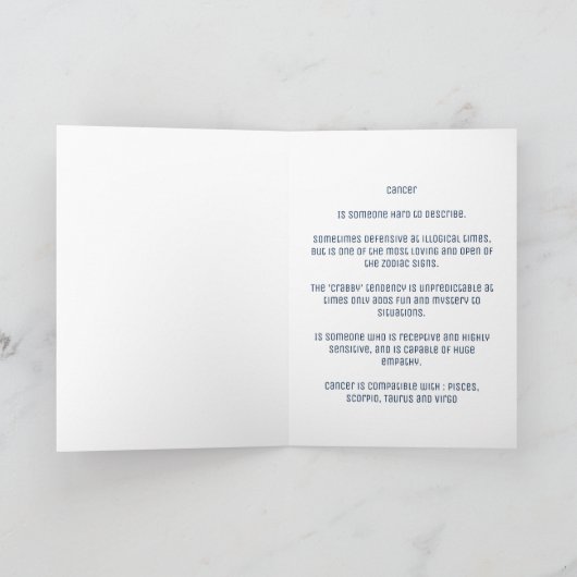 Dierenriem : Kanker Kaart (Binnen)