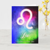 Dierenriem : Leeuw Data Kaart (Gele Bloem)