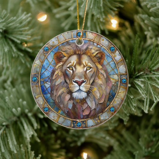 Dierenriem - Leeuw de Leeuw Keramisch Ornament (Boom)