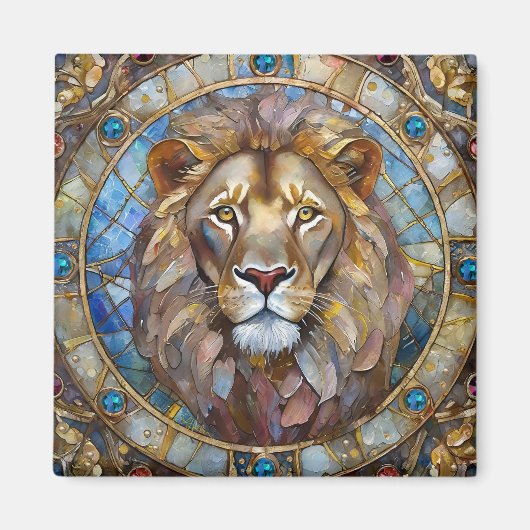 Dierenriem - Leeuw de Leeuw Magneet (Voorkant)
