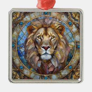 Dierenriem - Leeuw de Leeuw Metalen Ornament
