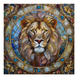 Dierenriem - Leeuw de Leeuw Perfect Poster