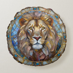 Dierenriem - Leeuw de Leeuw Rond Kussen