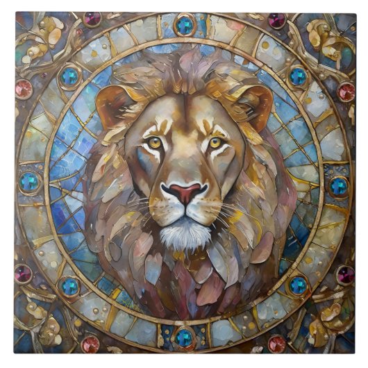 Dierenriem - Leeuw de Leeuw Tegeltje (Voorkant)