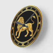 Dierenriem Leeuw Embleem Ronde Klok (Hoek)