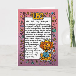 Dierenriem - Leeuw Leuke Feiten Kaart