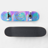 Dierenriem Leo Gold op kleurrijke achtergrond | Persoonlijk Skateboard (Horizontaal)