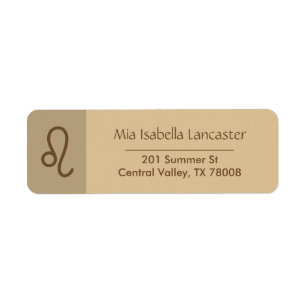 Dierenriem Leo Modern Retouradres Labels