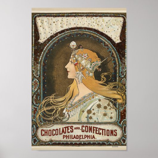 Dierenriem: Mucha's iconische Art Nouveau meesterw Poster (Voorkant)