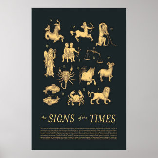 Dierenriem Print Gouden Astrologische Symbolen, He