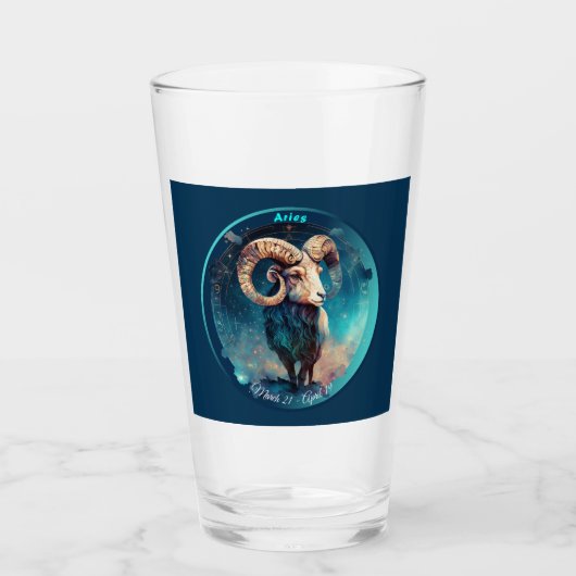 Dierenriem Ram "21 maart - 19 april" Glas (Voorkant)