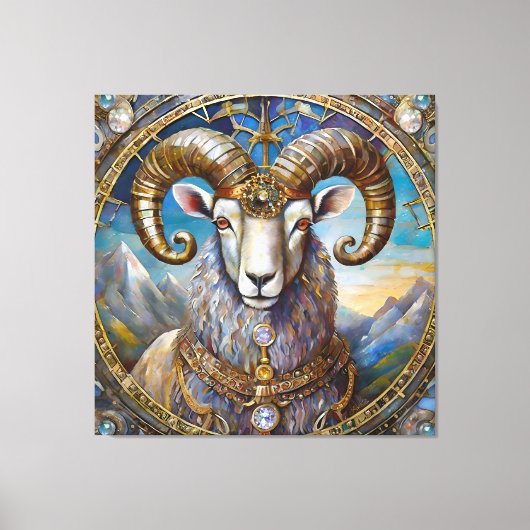 Dierenriem - Ram Aries Canvas Afdruk (Voorkant)