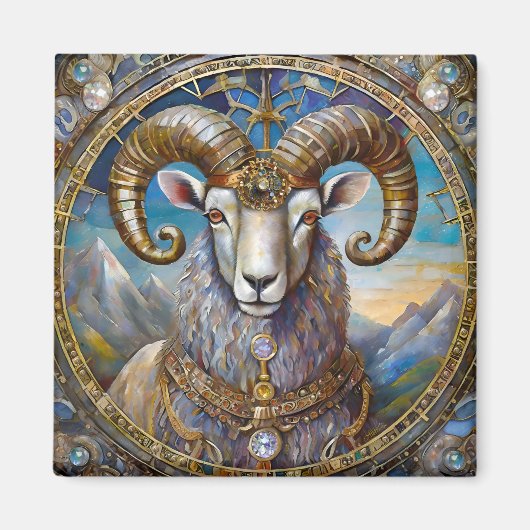 Dierenriem - Ram Aries Magneet (Voorkant)
