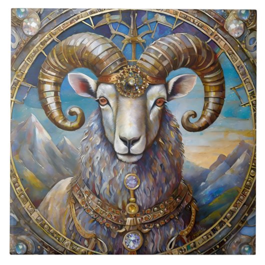Dierenriem - Ram Aries Tegeltje (Voorkant)