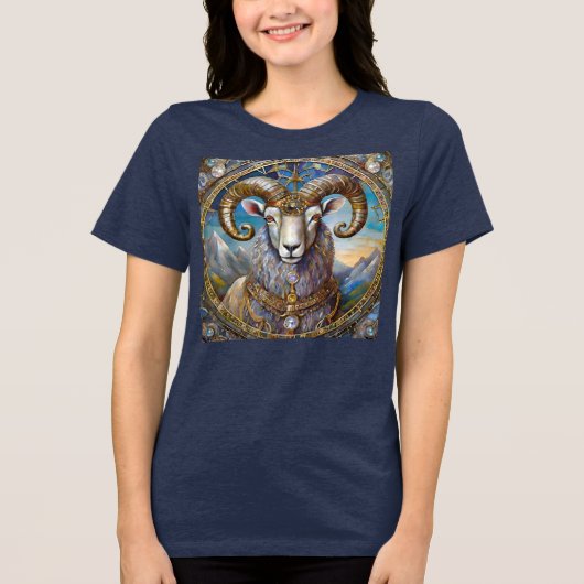 Dierenriem - Ram Aries Tri-Blend Shirt (Voorkant)
