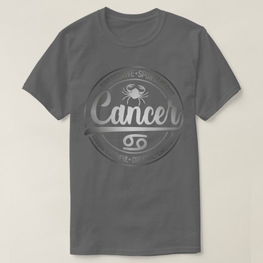 Dierenriem rond teken design Kanker T-shirt (Design voorkant)