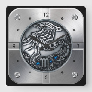 Dierenriem ~ Schorpioen ~ Hemels ~ Westerne Astrol Vierkante Klok