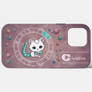 Dierenriem Schorpioen Schattigee Kat Wiel Planet A Case-Mate iPhone Case