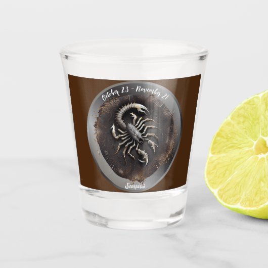 Dierenriem Schorpioen Schorpioen Personaliseer Shot Glas (Voorkant)