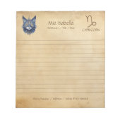 Dierenriem Steenbok & hemelkat Notitieblok (Voorkant)