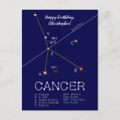 Dierenriem Sterrenbeeld Kreeft Briefkaart (Voorkant)