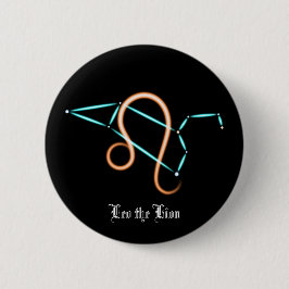 Dierenriem sterrenbeeld Leeuw Knop Ronde Button 5,7 Cm