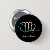 Dierenriem Sterrenbeeld Maagd Knop Ronde Button 5,7 Cm (Voorkant /achterkant)