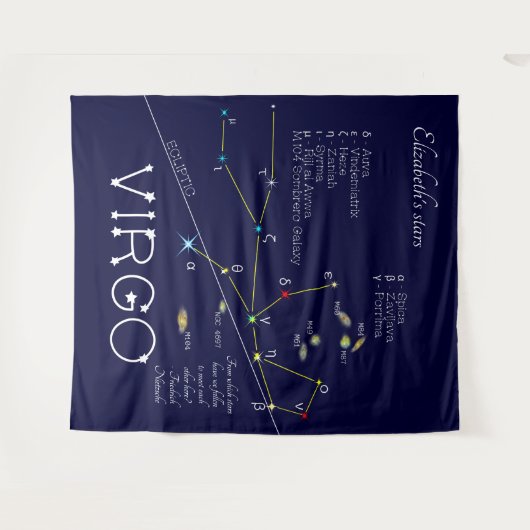 Dierenriem Sterrenbeeld Maagd Wandkleed (Voorkant (horizontaal))