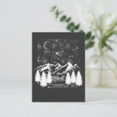 Dierenriem Sterrenbeeld Nacht Sterren Bergen Briefkaart (Staand voorkant)