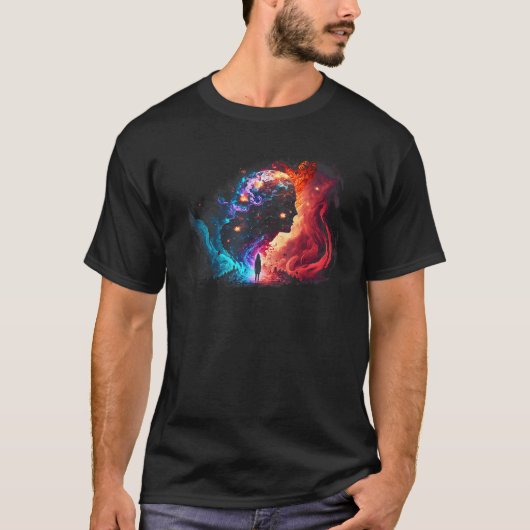 Dierenriem sterrenbeeld nachtelijke hemel t-shirt (Voorkant)