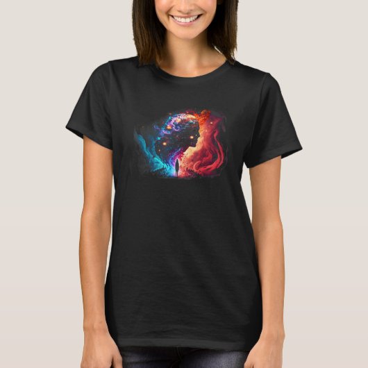 Dierenriem sterrenbeeld nachtelijke hemel t-shirt (Voorkant)