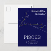 Dierenriem Sterrenbeeld Vissen Briefkaart (Voorkant / Achterkant)