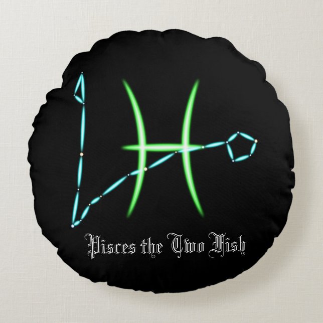 Dierenriem sterrenbeeld Vissen Ronde Kussen (Voorkant)
