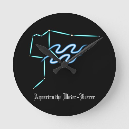 Dierenriem Sterrenbeeld Waterman Ronde Klok (Voorkant)