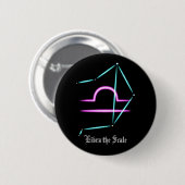 Dierenriem Sterrenbeeld Weegschaal Knop Ronde Button 5,7 Cm (Voorkant /achterkant)