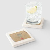 Dierenriem - Stier - Coaster Stenen Onderzetter (Zijkant)