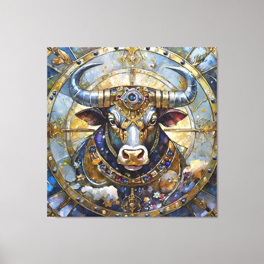 Dierenriem - Stier De Stier Canvas Afdruk (Voorkant)