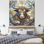 Dierenriem - Stier De Stier Canvas Afdruk (Insitu (Slaapkamer))