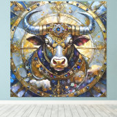Dierenriem - Stier De Stier Canvas Afdruk (Insitu (Houten vloer))