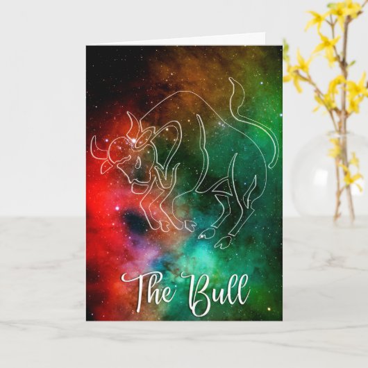 Dierenriem : Stier 'De Stier' Kaart (Gele Bloem)