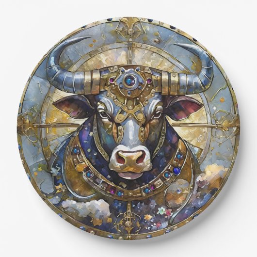 Dierenriem - Stier De Stier Papieren Bordje (Voorkant)
