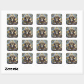 Dierenriem - Stier De Stier Vierkante Sticker (Vel)