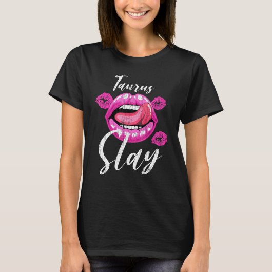Dierenriem Stier Slay Graphic voor meisjes Vrouwen T-shirt (Voorkant)