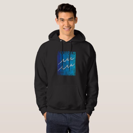 Dierenriem Symbool teken Waterman Mannen of Vrouwe Hoodie (Voorkant volledig)