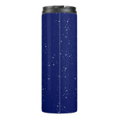 Dierenriem Symbool voor Ram op Deep Midnight Blue Thermosbeker (Achterkant)