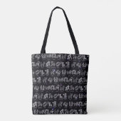 Dierenriem Teken Canvas tas (Zwart) (Achterkant)