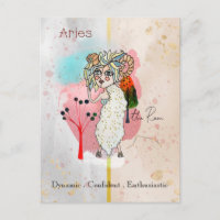 Dierenriem Teken Ram Whimsical Girl Symbolische Ra