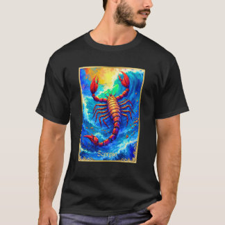 Dierenriem teken Schorpioen komt op uit diep water T-shirt