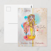 Dierenriem teken Weegschaal De Weegschaal Meisje G Briefkaart (Voorkant / Achterkant)